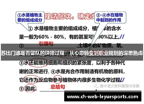 苏比门迪是否留队的抉择过程：从心态转变到职业规划的深思熟虑