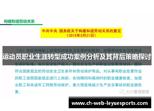 运动员职业生涯转型成功案例分析及其背后策略探讨 运动员职业生涯转型成功案例分析及其背后策略探讨